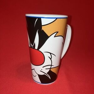 Vintage 1998 Sylvester The Cat Gibson Coffee Mug / 6" Tall / 16oz WB #1 (flaws)‎